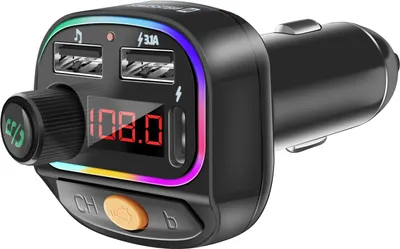 Produktbild von Swissten, FM Bluetooth 5.3 Transmitter Schnellladung 15,5W RGB MP3, Schwarz