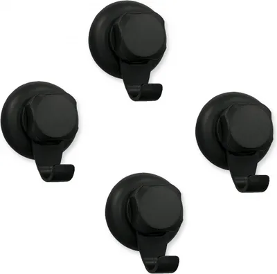 Image de crochet mural Bestlock8 cm acier inoxydable noir 4 pièces