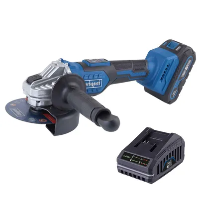 Produktbild von Scheppach Akku-Winkelschleifer BC-AG125-X | Brushless | Schleifscheiben Ø125mm | Drehzahl 3000-10000min-1 | inkl. 2Ah Akku + 2,4A Ladegerät