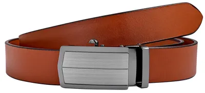 Produktbild von Leonardo Verrelli Herren Gürtel 110 - 120 cm (Bundweite) in Braun aus 100% Echtleder, Automatikschließe, kürzbar