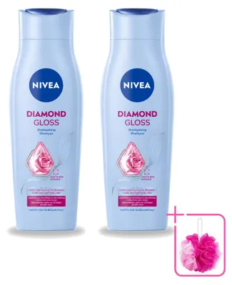 Image de 2 flacons de shampooing NIVEA Diamond Gloss - 250 ml - Lot de 2