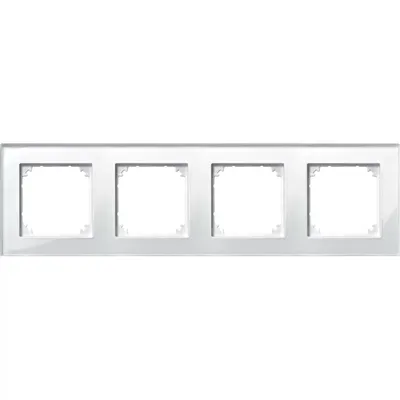 Produktbild von Merten Rahmen Glas 4f.bril/ws 489419
