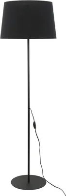 Immagine prodotto di Lampada da terra Nero Paralume in tessuto unicolore Struttura in metallo Bauhaus Design H 148cm E27 Illuminazione corridoio Soggiorno Lampada da terra Divano