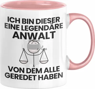 Produktbild von Anwalt Geschenk Tasse Lustige Geschenkidee Geburtstag für Anwalt Ich Bin Dieser Legendäre Anwalt Von Dem Alle Geredet Haben Kaffee-Becher (Rosa)