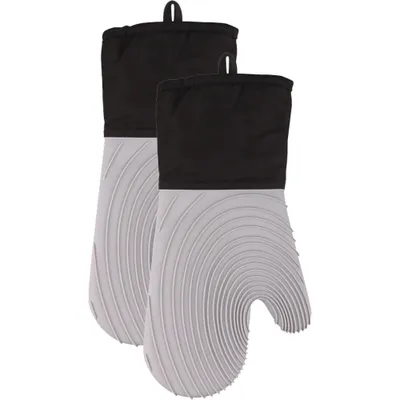 Produktbild von Ofenhandschuhe Topflappen Topfhandschuhe, Backhandschuhe Kochhandschuhe Oven Mitts Hitzebeständig,(grau)