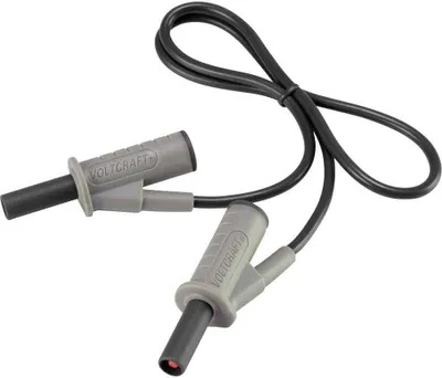Produktbild von VOLTCRAFT MSB-501 Sicherheits-Messleitung Lamellenstecker 4 mm Lamellenstecker 4 mm 0.50 m Schwarz 1 St.