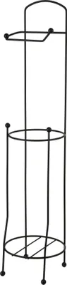 Zdjęcie produktu dla Metalowy stojak na papier toaletowy DEA DEA BLACK 15,7 x 15,7 x wys. 66 cm, czarny, 1 sztuka