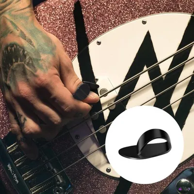 Verstellbare Fingerpicks Set für Gitarre, Banjo, Harfe und Bass - Inklusive 8 Stück Edelstahl Finger Picks und 4 Stück