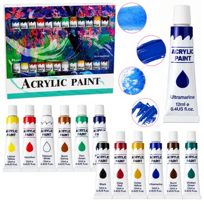 Immagine prodotto di Set Colori Acrilici Artistici 24 Colori 12 Ml