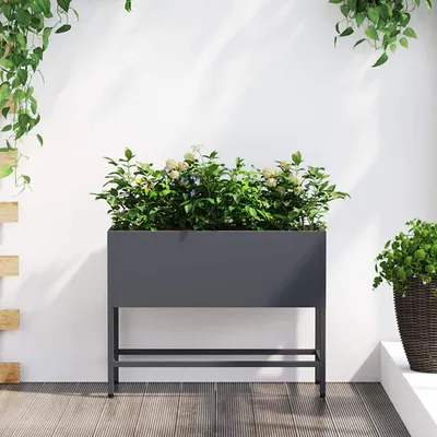 Zdjęcie produktu dla Maison Exclusive – podwyższona donica ogrodowa, antracyt, 60 x 26 x 45 cm, stal