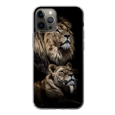 Produktbild von MuchoWow® Handyhülle Schutzhülle Hülle für iPhone 12 Pro Löwe - Löwin - Porträt Silikon Softcase Handy Hülle - Abdeckung