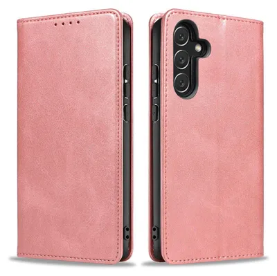 Produktbild von Handyhülle für Samsung Galaxy A35 5G Kunstleder Flip Cover Hülle Klapphülle Case Kartenfach Farbe: Rosa