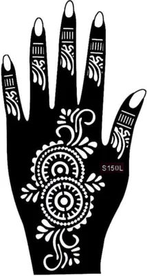 Produktbild von Henna Tattoo Schablone für die Linke Hand