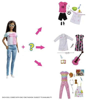 Obrázok produktu pre Bábika Barbie Surprise Careers (brunetka)