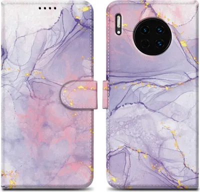 Image de Cadorabo Housse de protection pour Huawei MATE 30 Housse Design Lila Housse pour téléphone portable Etui Magnétique Case Cover