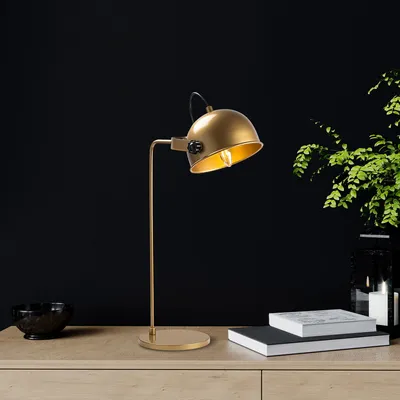 Produktbild von Opviq, Alfa- Alfa HDL, Gold, Schreibtischlampen, 32 x 30 x 60 cm, Metallkörper