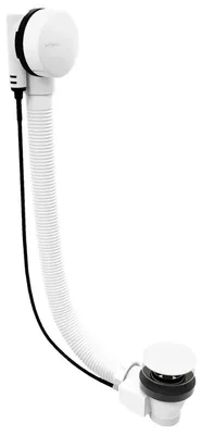 Image de Garniture de vidage Polysan MARBLE avec câble Bowden, longueur 800 mm, blanc