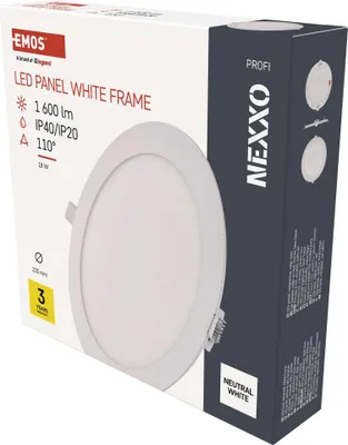 LED podhledové svítidlo NEXXO bílé, 22,5 cm, 18 W, neutrální bílá