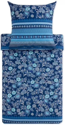 Produktbild von Bassetti Satin-Bettwäsche-Garnitur Varigotti Farbe BLAU B1 Größe 135x200+80x80 AL