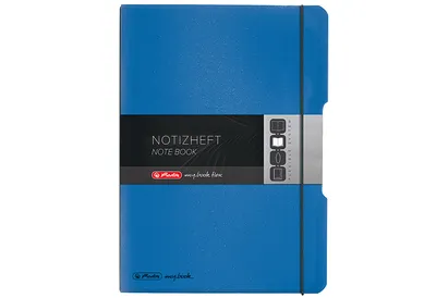 Produktbild von Herlitz Notizheft my.book flex A4 PP 2x 40Bl. kar/lin blau