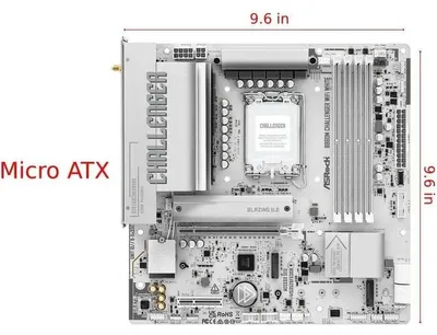 Produktbild von ASRock B860M Challenger WiFi White 1851 mATX HDMI/DP DDR5 - Mainboard - Intel Sockel 1851 (Core Ultra 100&200)