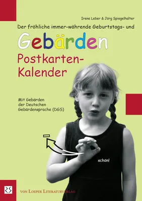 Produktbild von Der fröhliche immer-währende Geburtstags- und Gebärden Postkarten-Kalender
