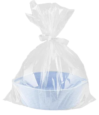 Geschenkkorb-Set, blau, handgewebt, 31x21x13 cm, mit Zubehör