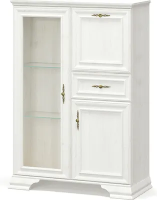 Produktbild von nabbi Dreitürig Vitrine mit Steckdose Igins B-1W2D1DRW - Kiefer Andersen