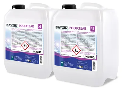 Produktbild von 2x5 L BAYZID® Poolclear Trübungsbeseitigung für Pool-Filter mit Kartuschen & Filterballs