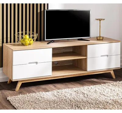 Produktbild von TV-Lowboard, ca. 150 x 40 x 50 cm - Weiß