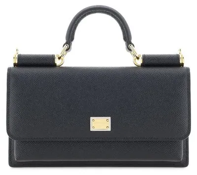 Obrázek produktu pro Kožená kabelka přes rameno od Dolce & Gabbana, černá barva, model BI3280A1001_80999