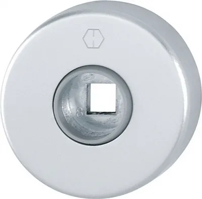 Produktbild von Hoppe Türdrückerrosette 42KV Durchmesser 53mm Stärke 9mm Alu F1 mit Rückholfeder - 2800511