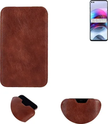 Produktbild von K-S-Trade Schutzhülle Handyhülle kompatibel mit Motorola Edge S Handytasche Kunstleder Sleeve in braun