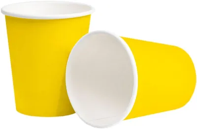 Produktbild von 10 Pappbecher sonnengelb gelb mit -Beschichtung