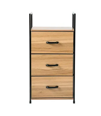 Obrázek produktu pro CALICOSY – Komoda se 3 zásuvkami s netkanou textilií a dýhovaným čelem – šířka 40 cm