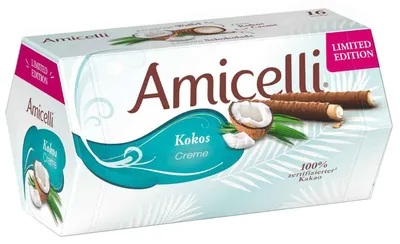 Zdjęcie produktu dla Amicelli – kokosowe bułeczki z kremem, opakowanie limitowane, 200 g