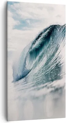 Produktbild von Bild auf Leinwand - Leinwandbild - Einteilig - Welle Meer Ozean - 55x100cm - Wand Bild - Wanddeko - Wandbilder - Leinwanddruck - Bilder - Wanddekoration - Leinwand bilder - Wandbild - PA55x100-4516
