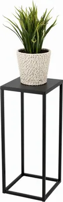 Produktbild von FRAMADO, Pflanzenständer Ferro, Metallregal, Blumenständer, 24x24x70cm, Schwarz