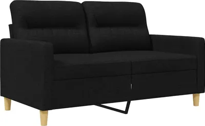 Produktbild von vidaXL 2-Sitzer-Sofa Schwarz 120 cm Stoff