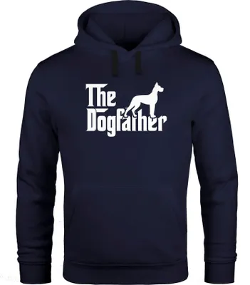 Produktbild von Hoodie Herren The Dogfather Hunde-Besitzer Hund Kapuzen-Pullover Moonworks® schwarz XL