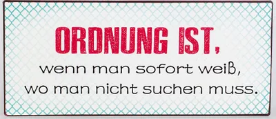 Produktbild von LaFinesse - Ordnung ist... Metallschild