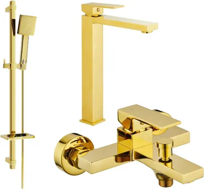 Produktbild von Mexen Uno DQ45 Badewannenset, Gold - 71413DQ45-50