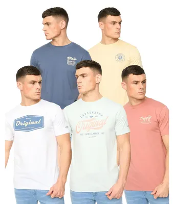 Produktbild von Crosshatch - "Tryplex" T-Shirt für Herren, Baumwolle (5er-Pack) BG2517 (XL) (Bunt)