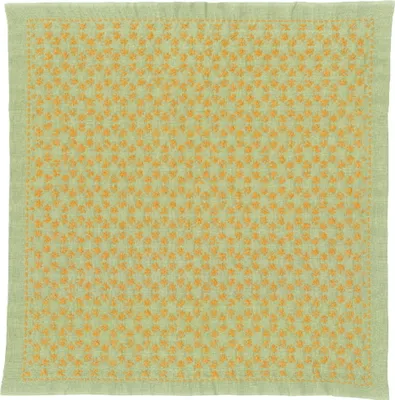 Zdjęcie produktu dla Zestaw do haftu Olympus Hitomezashi Sashiko "Hana Fukin Kaku-Kikkou-Tsunagi", tkanina drukowana, 33x33cm, oryginał z Japonii