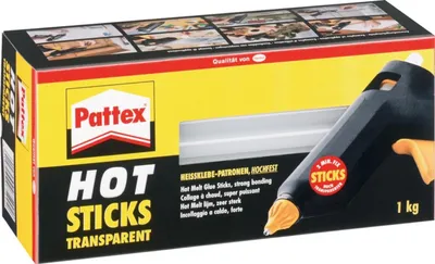 Produktbild von Pattex Schmelzklebstoff transparent hochfest 1kg Paket 1kg Henkel 6 Stk