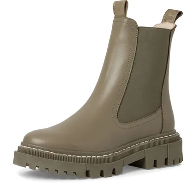 Produktbild von Tamaris Damen Stiefelette Leder Chelsea Boot schöne Profilsohle 1-25491-29, Größe:37 EU, Farbe:Grün