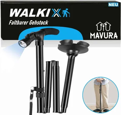 Produktbild von Laska do chodzenia WALKIX składana laska do chodzenia z regulacją wysokości LED