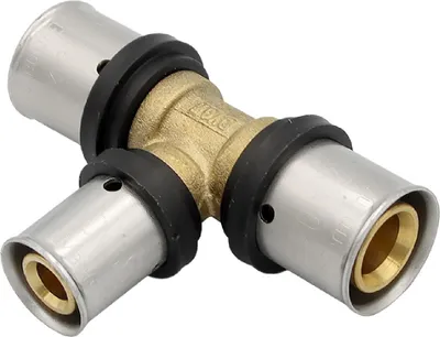 Produktbild von Pipetec Pressfitting T-Stück 16x2 mm TH Kontur Alu-Mehrschicht-Verbundrohr
