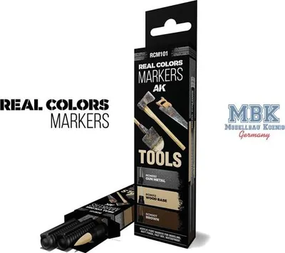 Imagen del producto de AK Interactive S.L. AK-RCM101: Set de rotuladores REAL COLORS. Herramientas