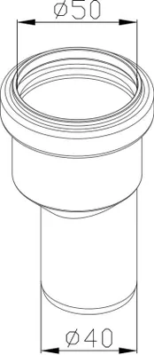 Produktbild von Reduzierstück Ø 50 / Ø 40 mm mit Dichtung DN 50